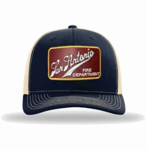 A hat with the words " san antonio fire department."