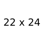 A picture of the number 2 2 x 2 4.