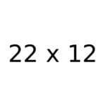 A picture of the number 2 2 x 1 2.