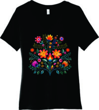 Fiesta Floral Bella Canvas V Neck
